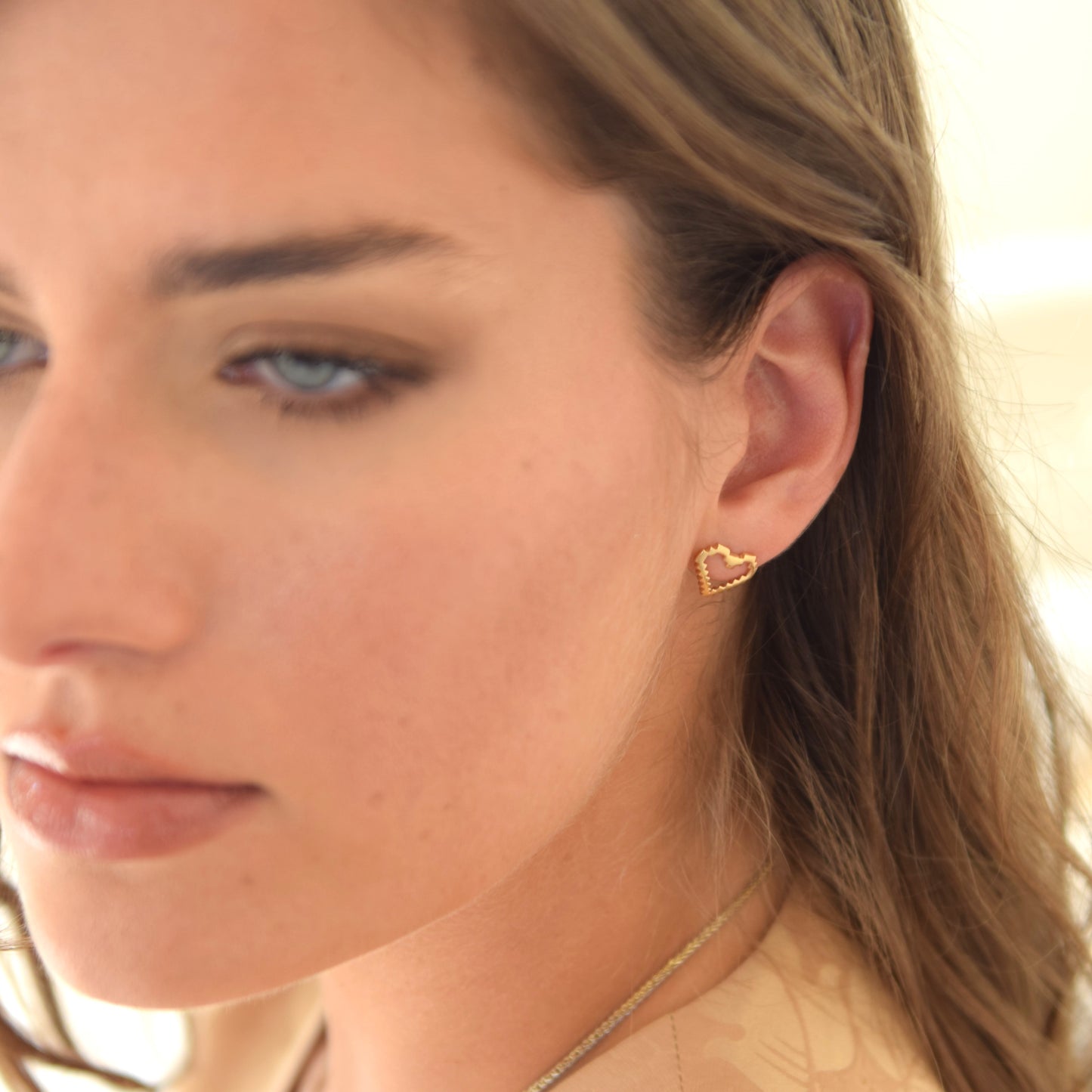 Pixelated Hearts Earrings