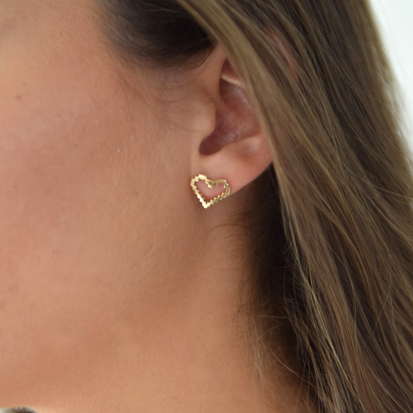 Pixelated Hearts Earrings